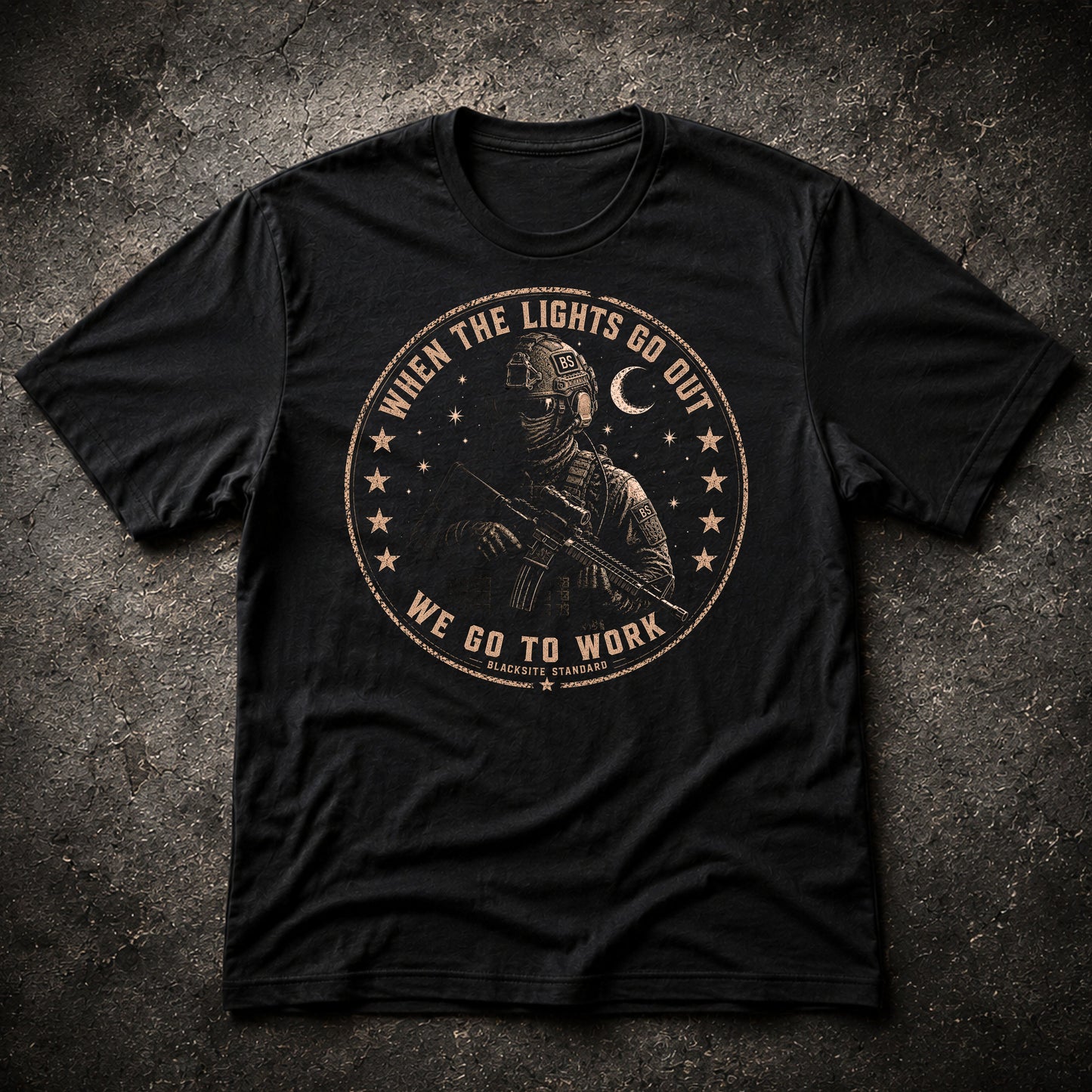 Lights Out // We Work T‑Shirt