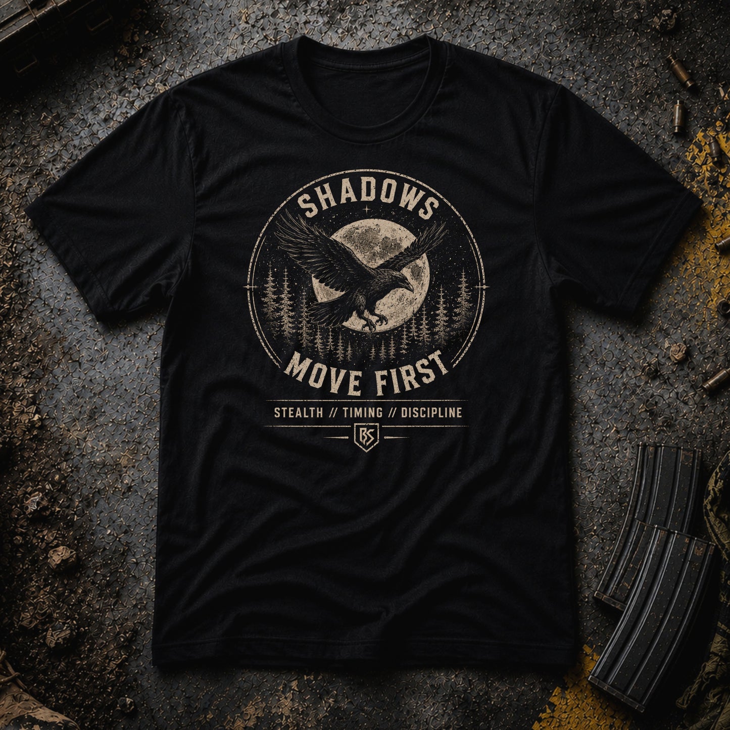 Shadows Move First // Raven T‑Shirt