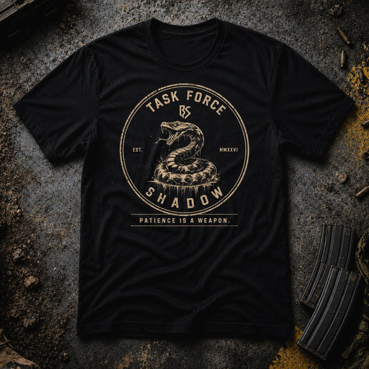 Task Force Shadow // Patience T‑Shirt